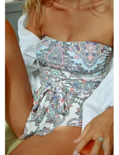 Bañador con estampado y lazada