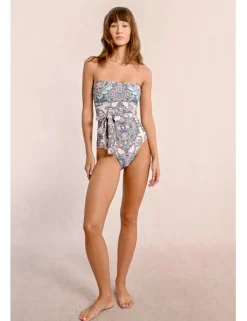 Bañador con estampado y lazada