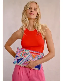 Bandolera multicolor con flecos