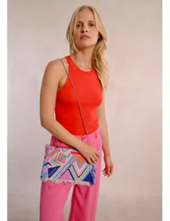 Bandolera multicolor con flecos