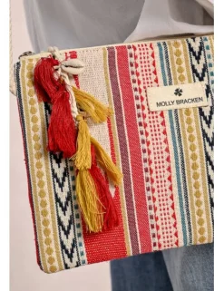 Bandolera multicolor detalle borals y conchitas