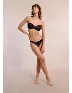 Bas de maillot de bain irisé et rayé