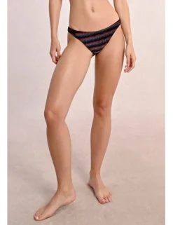 Bas de maillot de bain irisé et rayé
