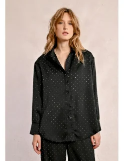 Blazer con cuello solapa y lentejuelas