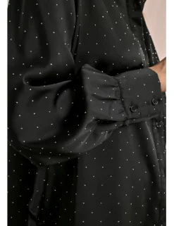 Blazer con cuello solapa y lentejuelas