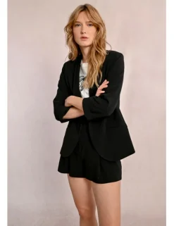 Blazer de manga 3/4 cuello y solapa