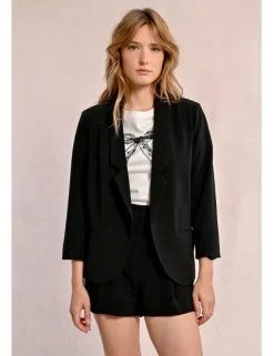 Blazer de manga 3/4 cuello y solapa