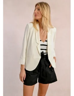 Blazer de manga 3/4 cuello y solapa