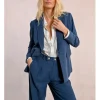Blazer de manga larga con cuello y solapa