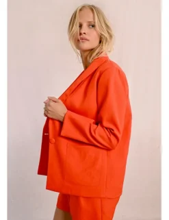 Blazer de manga larga con cuello y solapa