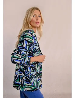 Blazer de manga larga con estampado