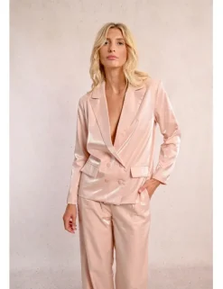 Blazer de manga larga con cuello y solapa