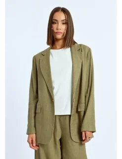 Blazer de manga larga con cuello y solapa