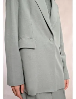Blazer de manga larga con cuello y solapa