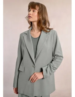 Blazer de manga larga con cuello y solapa