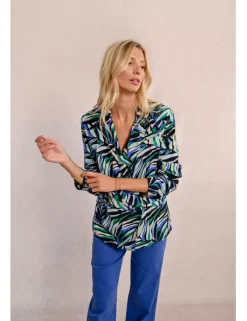 Blazer de manga larga con estampado