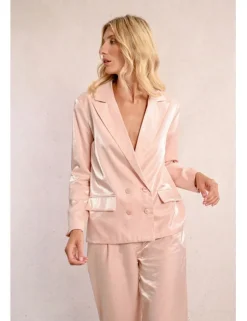 Blazer de manga larga con cuello y solapa