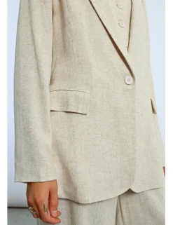 Blazer de manga larga con cuello y solapa