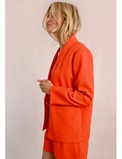 Blazer de manga larga con cuello y solapa