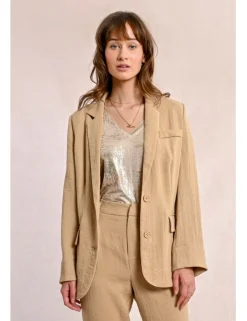 Blazer de manga larga con cuello y solapa