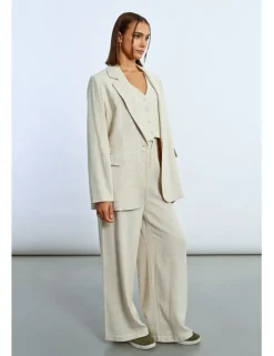 Blazer de manga larga con cuello y solapa