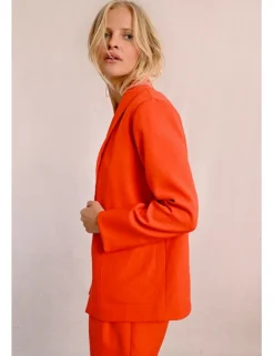 Blazer de manga larga con cuello y solapa