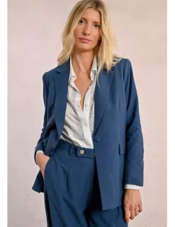 Blazer de manga larga con cuello y solapa