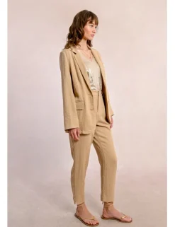 Blazer de manga larga con cuello y solapa
