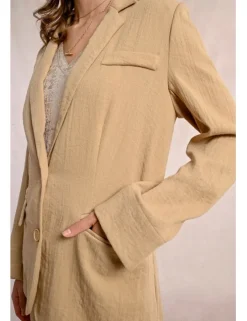 Blazer de manga larga con cuello y solapa