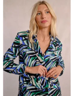 Blazer de manga larga con estampado