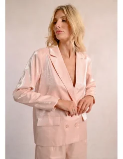 Blazer de manga larga con cuello y solapa