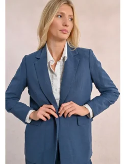 Blazer de manga larga con cuello y solapa