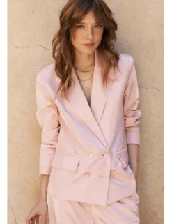 Blazer de manga larga con cuello y solapa