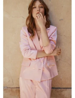 Blazer de manga larga con cuello y solapa