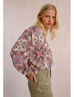 Blusa de manga larga con estampado