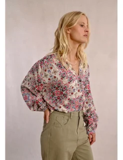 Blusa de manga larga con estampado