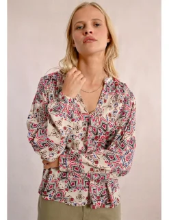 Blusa de manga larga con estampado