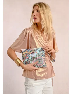 Bolso de mano con estampado