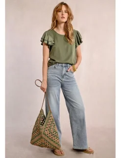 Bolso de mano trenzado de rafia