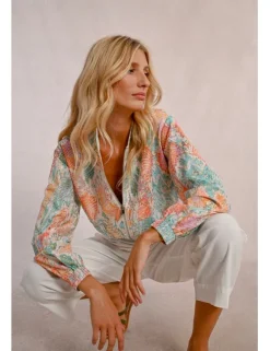 Bomber de manga larga con estampado