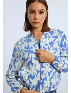 Bomber de manga larga estampado floral