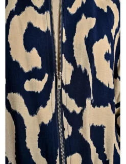Bomber de manga larga estampado bicolor