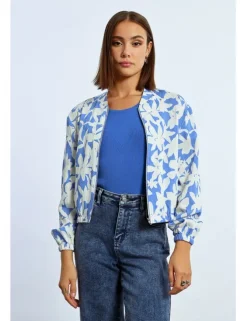 Bomber de manga larga estampado floral