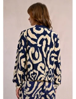 Bomber de manga larga estampado bicolor