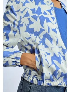 Bomber de manga larga estampado floral