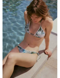 Braguita de bikini con estampado y lazada