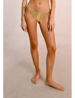 Braguita de bikini con lazada en tejido brillante