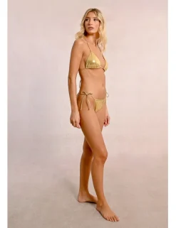 Braguita de bikini con lazada en tejido brillante