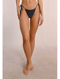 Braguita de bikini en tejido brillante con lazada