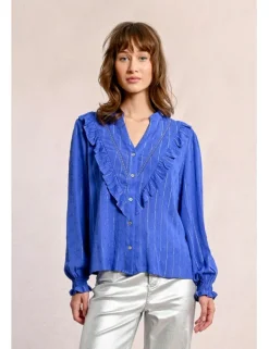 Camisa con volantes y estampado
